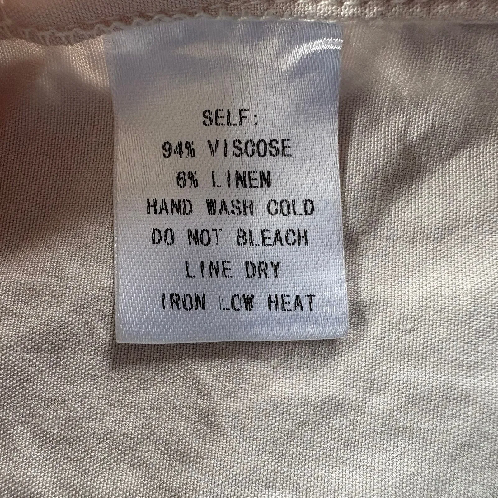 Vivi Cream Scoop Neck Linen Blend Boxy Crop Top size L White Size L - Image 6