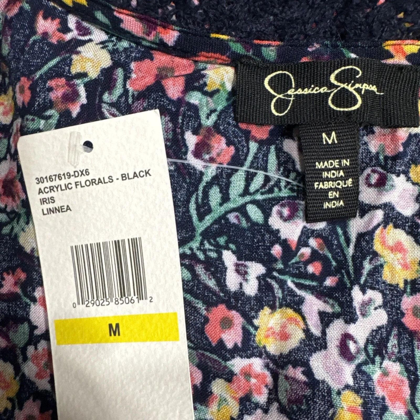 Jessica Simpson Women’s Floral Long Kimono Duster Cardigan Ruffle Hem Size M - Image 3