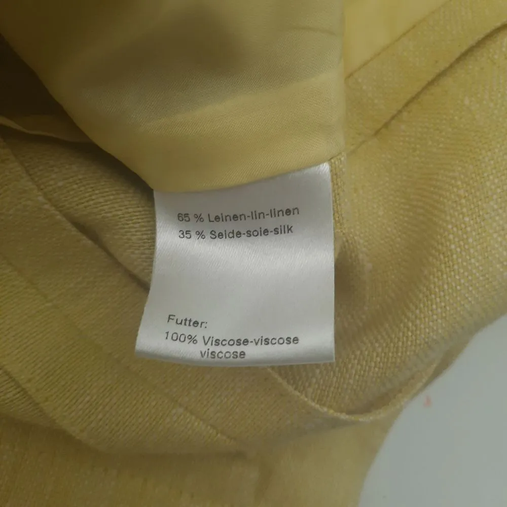 Yellow Linen Blend  Blazer Jacket Size 8 - Image 5