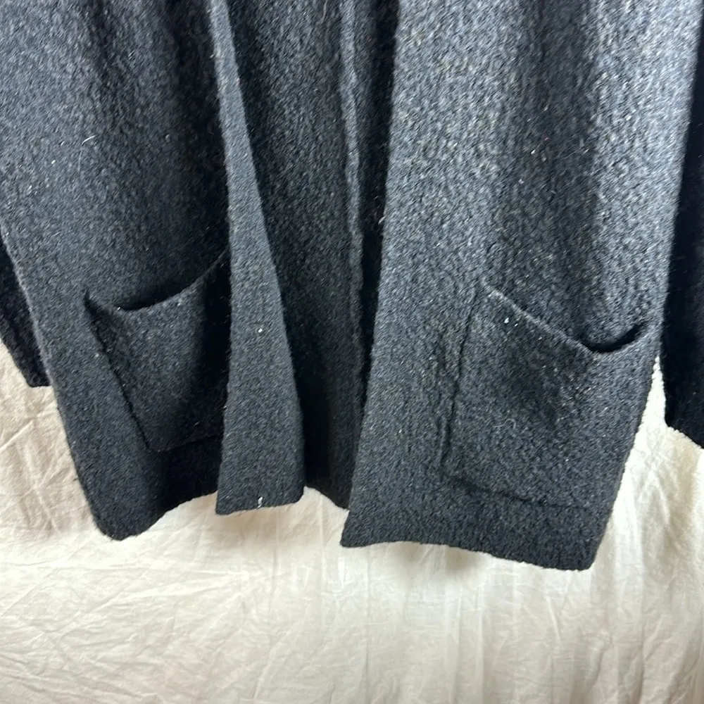 Free People Oversized Black Open Front Wool Blend Cardigan Size xsmall - Image 6
