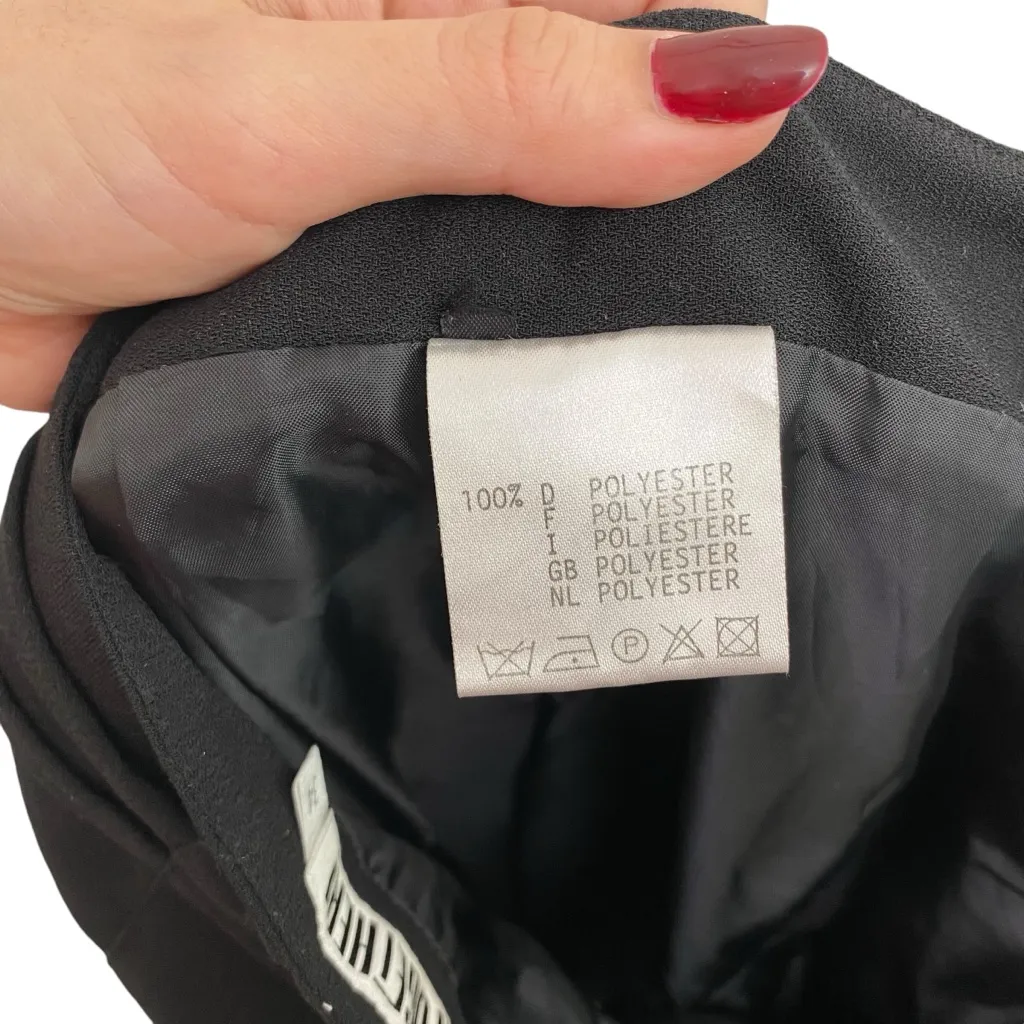 VTG 80’s Trouser Pants With Gold Embellished Buckle Detail Black Size 2 - Image 12