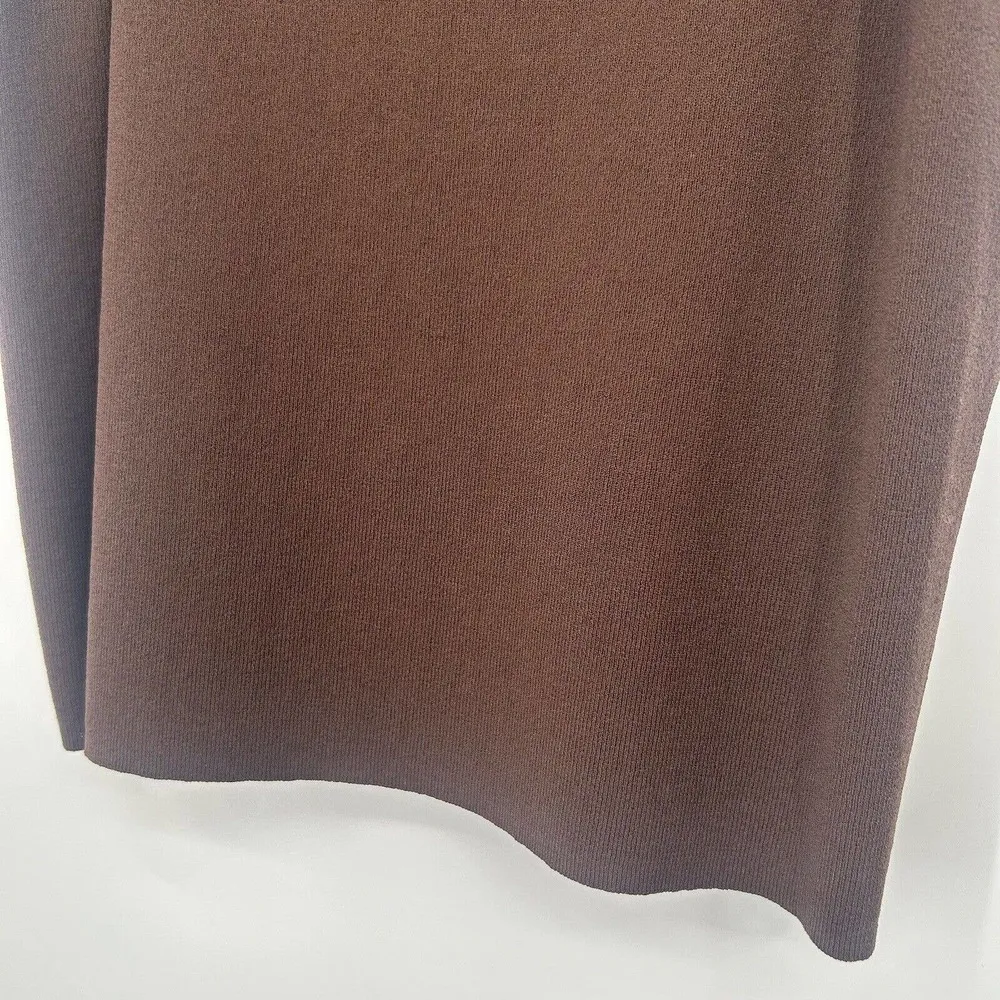 Jones New York Brown Knit Camisole Tank Top Ribbed Trim Square Neck Size 1X - Image 4