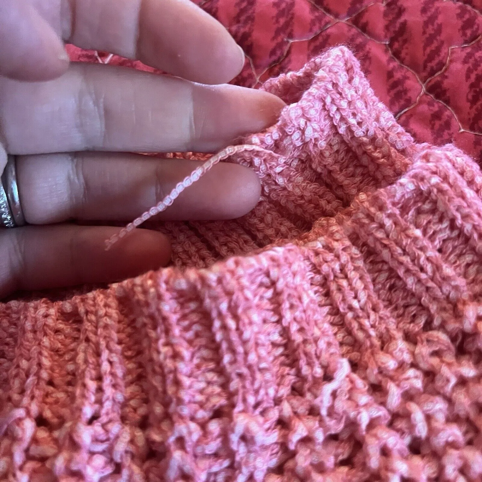 Kori America Women's M/L Pink Chunky Knit Slouchy Sweater Vest NWT - Image 7