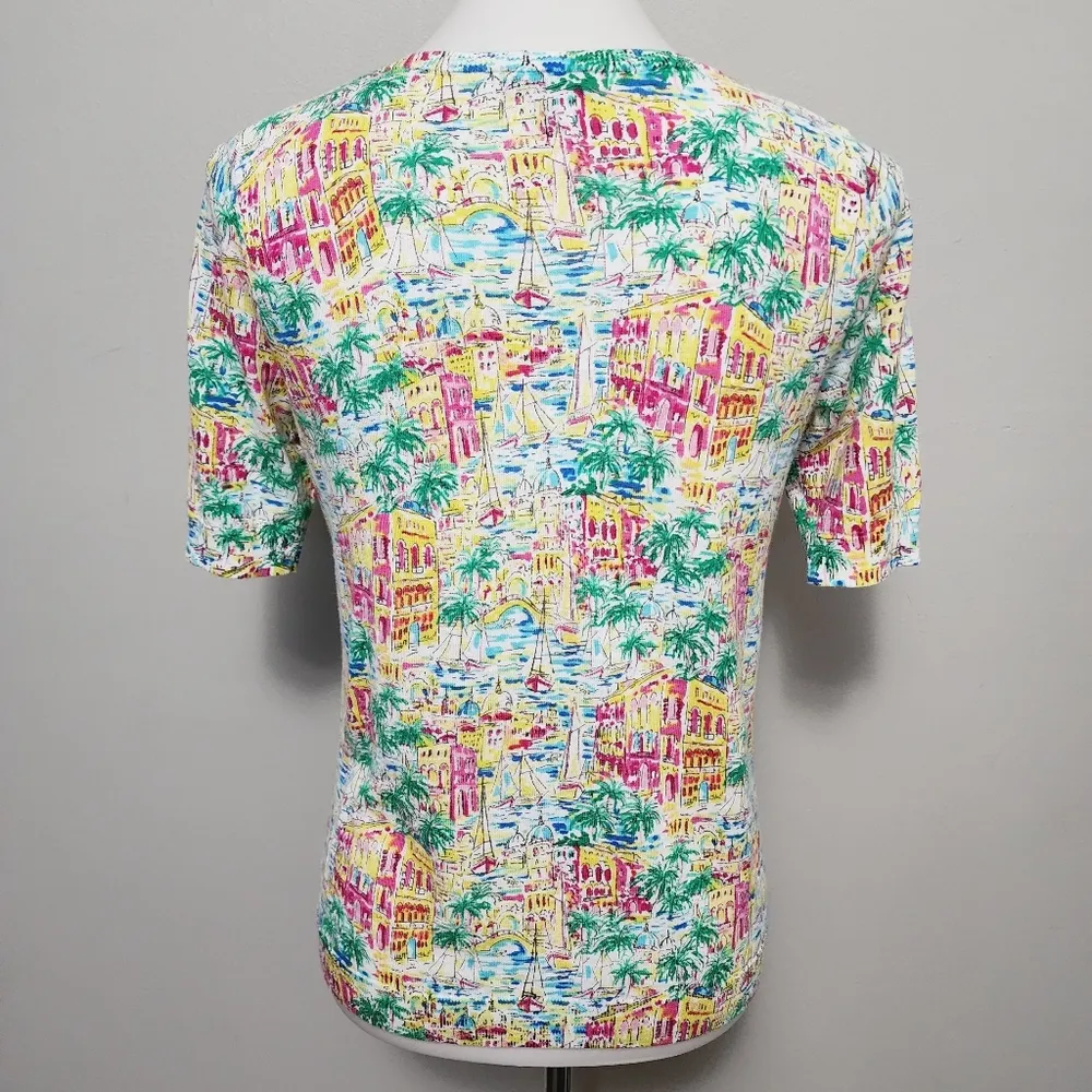 Talbots Streets Of Santorini Relaxed Tie Front Sweater Size XS - Image 6