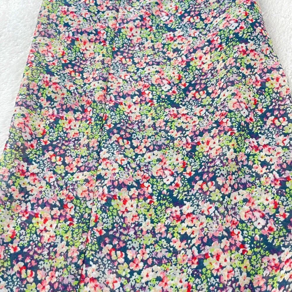 Princess Vera Wang Skirt Womens M Blue Multi Ditsy Floral High Low Fairy Cottage Size M - Image 13