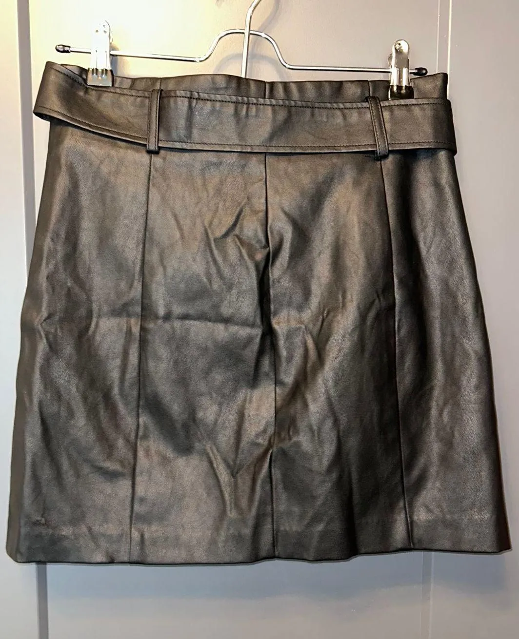 Faux Leather Mini Skirt - Image 2
