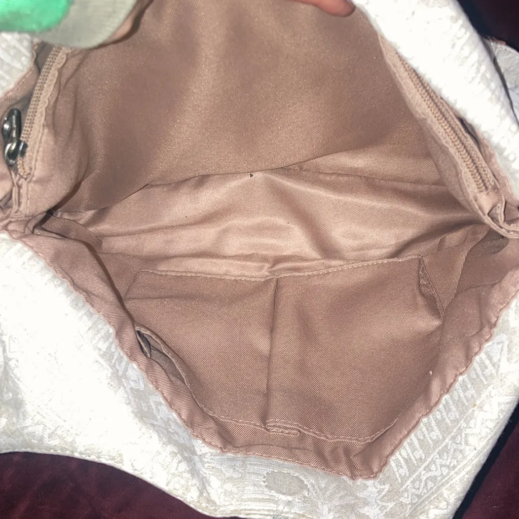 SAKROOTS Cream Off White Aztck Print Boho Shoulder Bag Hobo Purse - Image 12