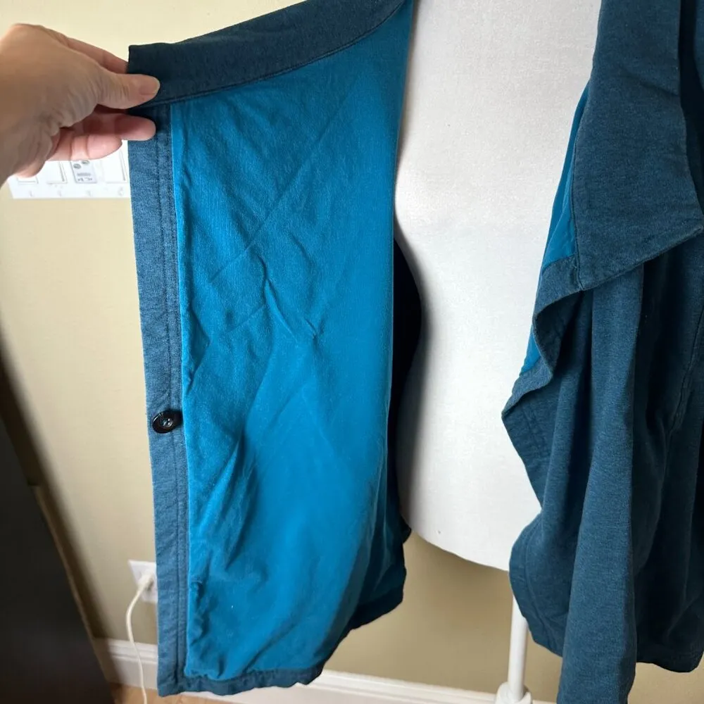 Lululemon Coast Wrap II Jacket Long Sleeve Top Coat Size 10 Teal - Image 13