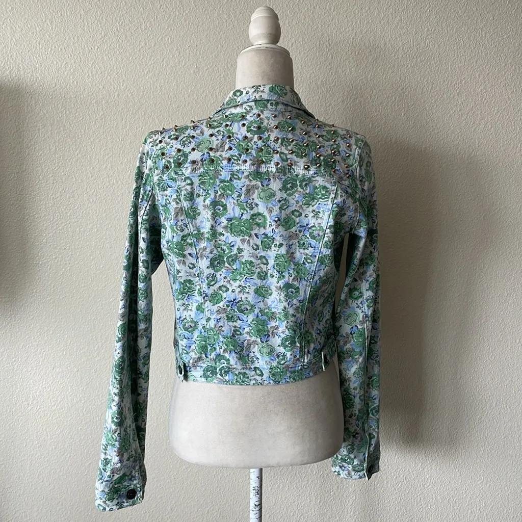 BUFFALO DAVID BITTON Embellished Printed‎ Denim Jacket - Image 7