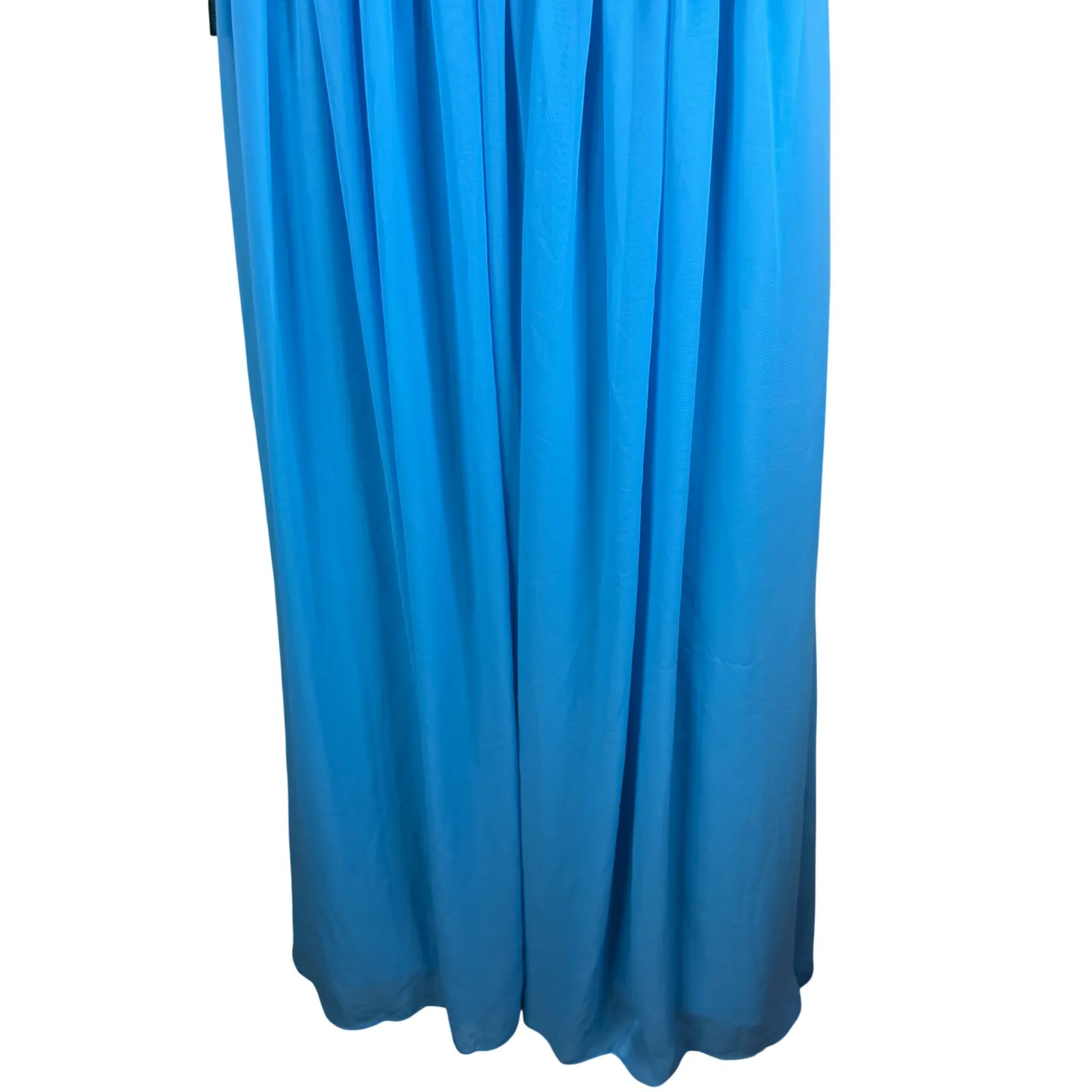Grace Karin Blue Beaded Illusion Neckline Sleeveless Gown Formal Dress Size 2 - Image 3