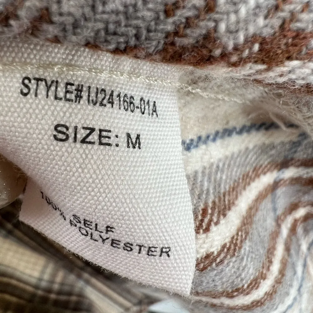 Altar’d State neutral shacket oversized S plaid fall winter soft outdoor plaid - Image 6