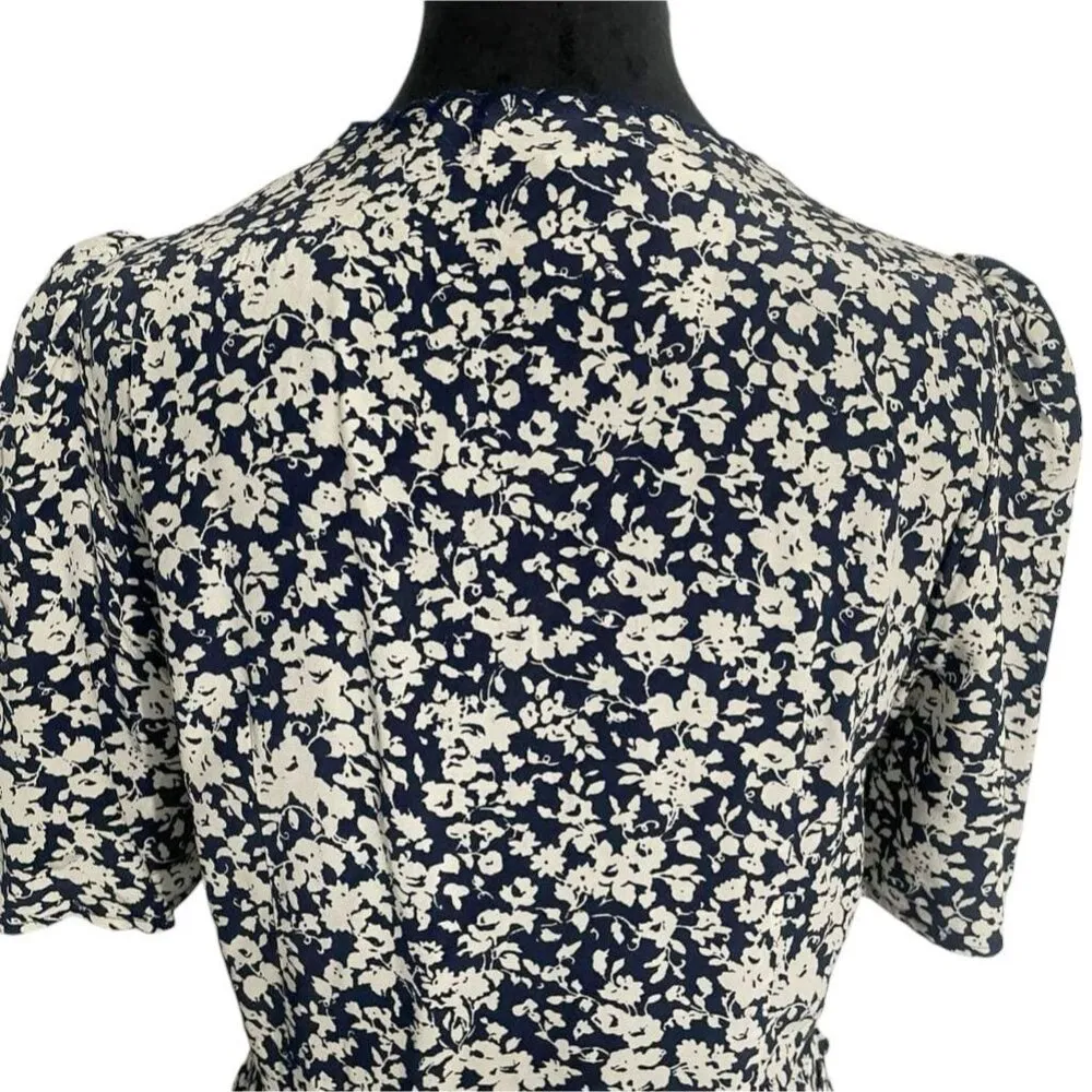 NEW & Other Stories Size 8  Printed Scallop Wrap Mini Dress $99 - Image 11