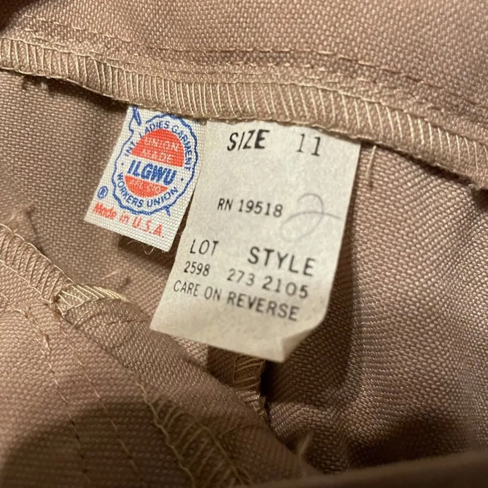 Deadstock 70s new khaki skirt Size XS - Image 6