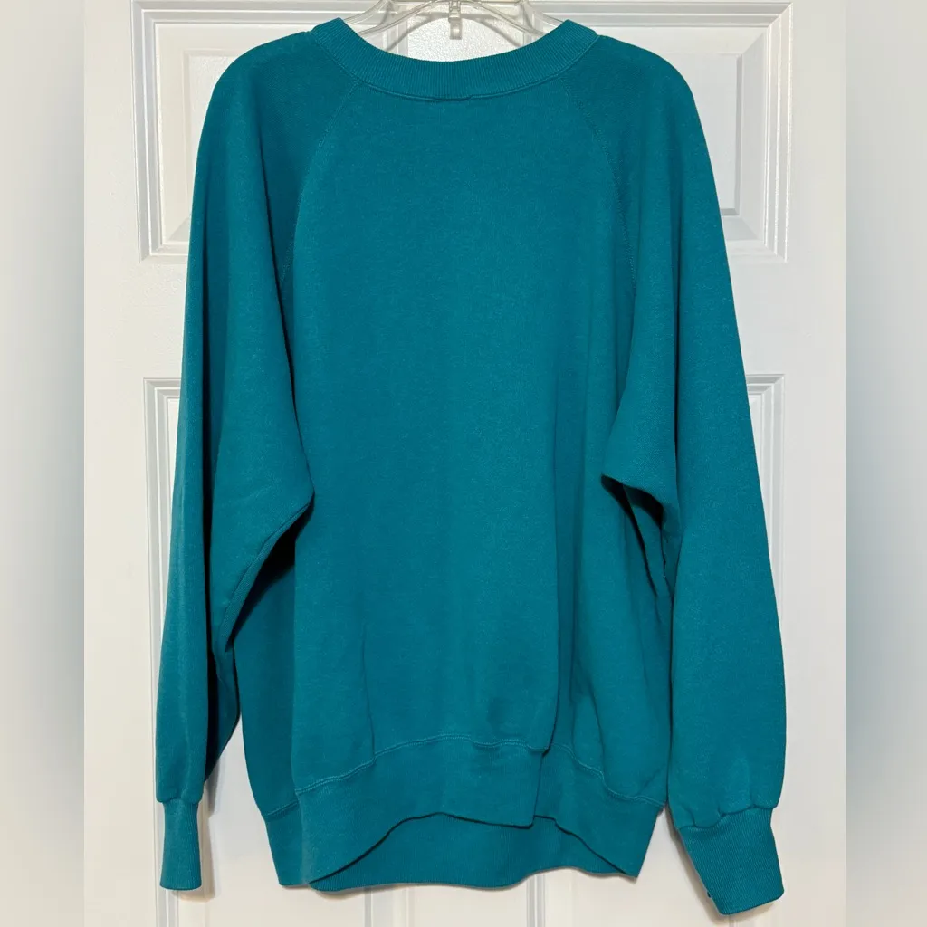 90s Vintage Festive Holiday Christmas Graphic Print Crew Neck Sweatshirt Size XL - Image 2