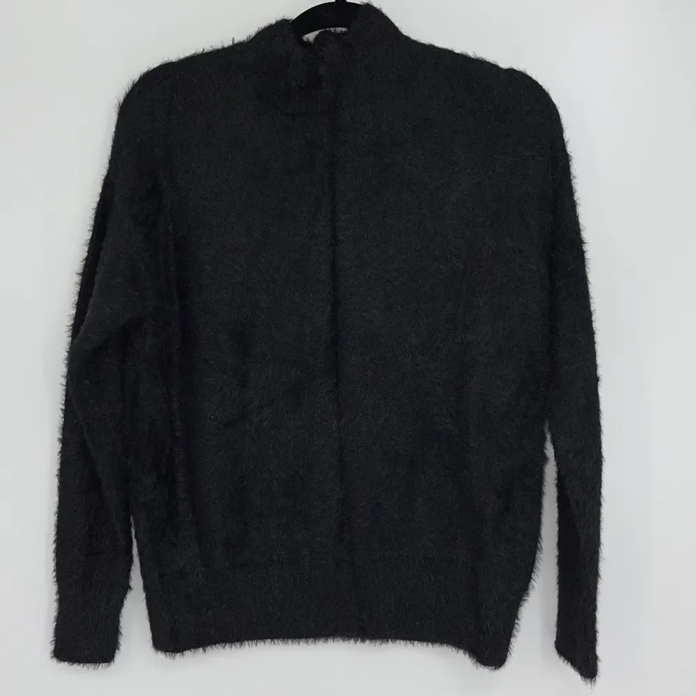 POPSUGAR BLACK SUPER SOFT FUZZY SWEATER SMALL - Image 3