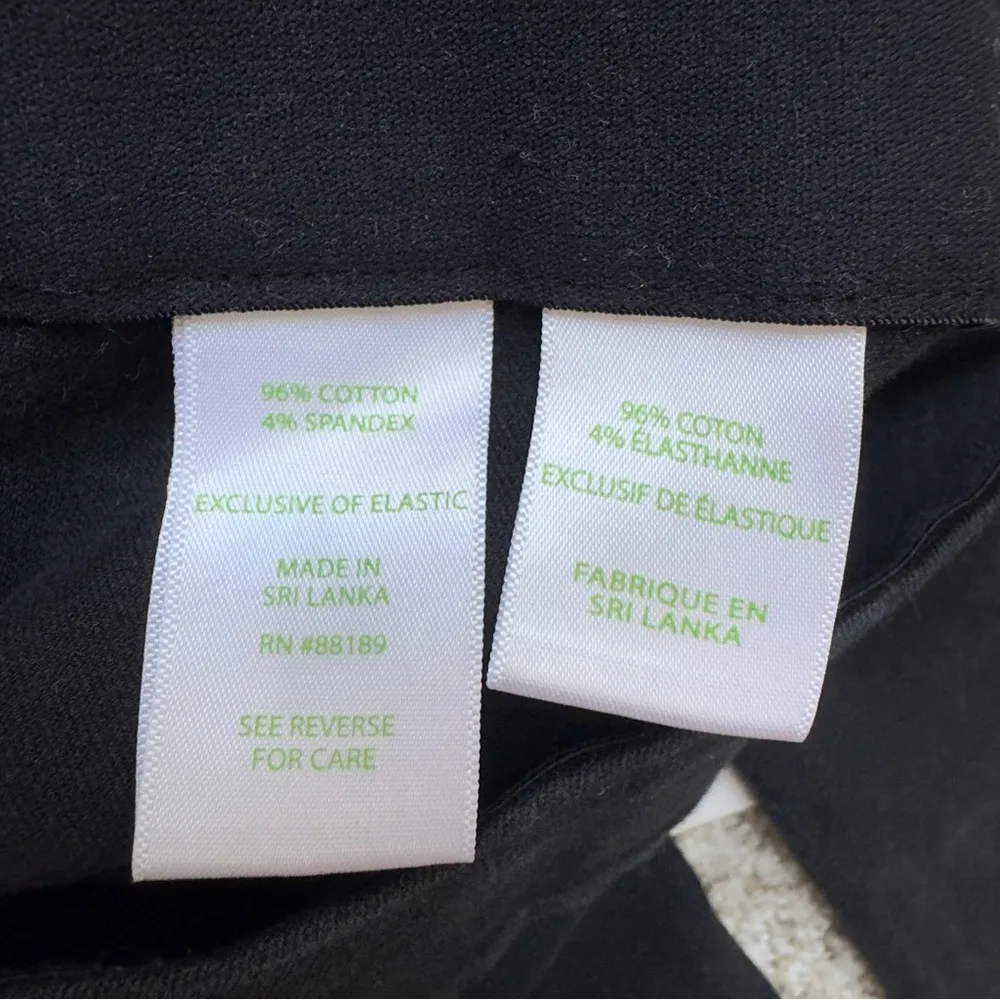 Lilly Pulitzer Cotton Blend Stretch Solid Black Ankle Cropped Tailored Pants EUC - Image 7