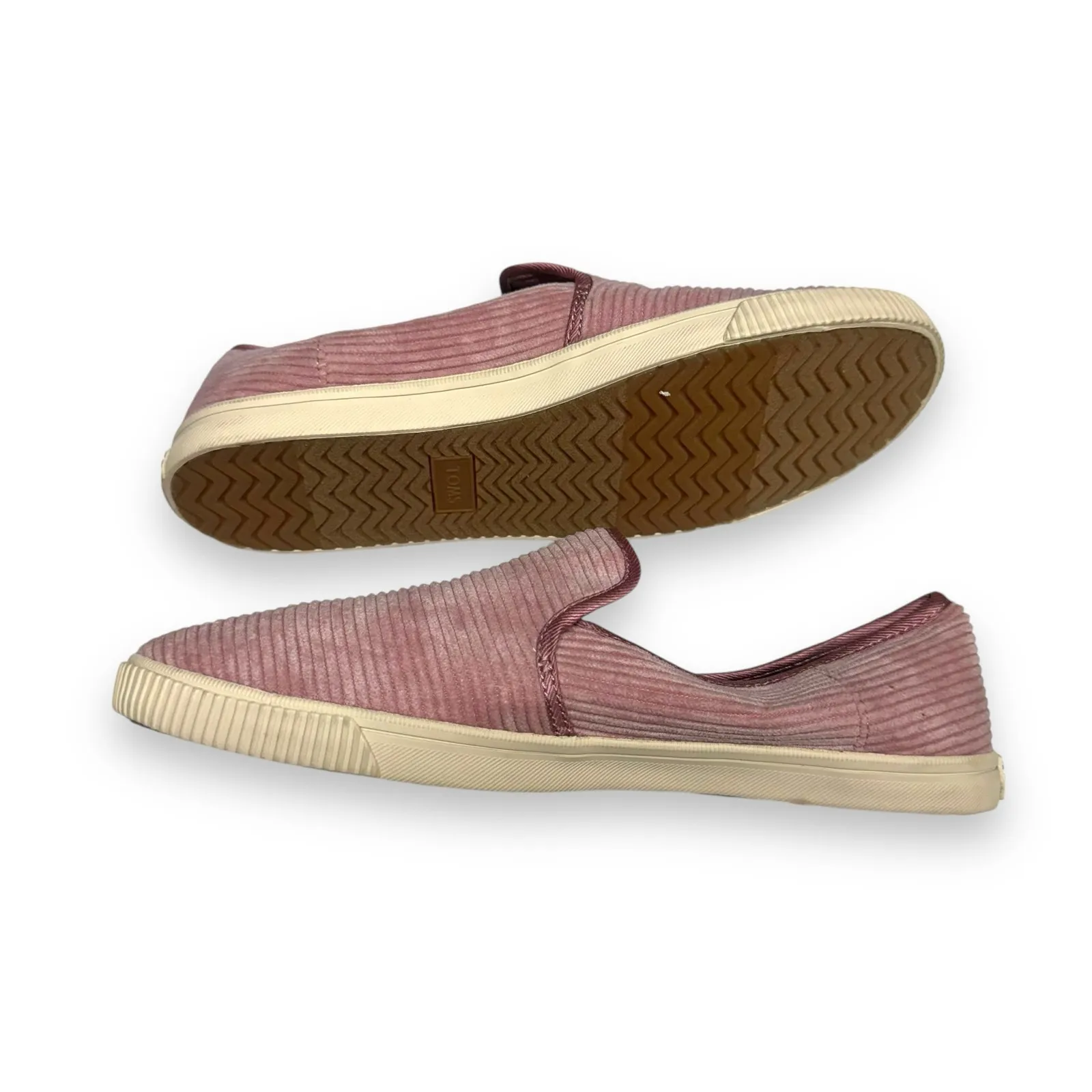 TOMS Womens Shoes Sz 9 Pink Corduroy Clemente Light Mauve Slip On‎ In NEW - Image 3