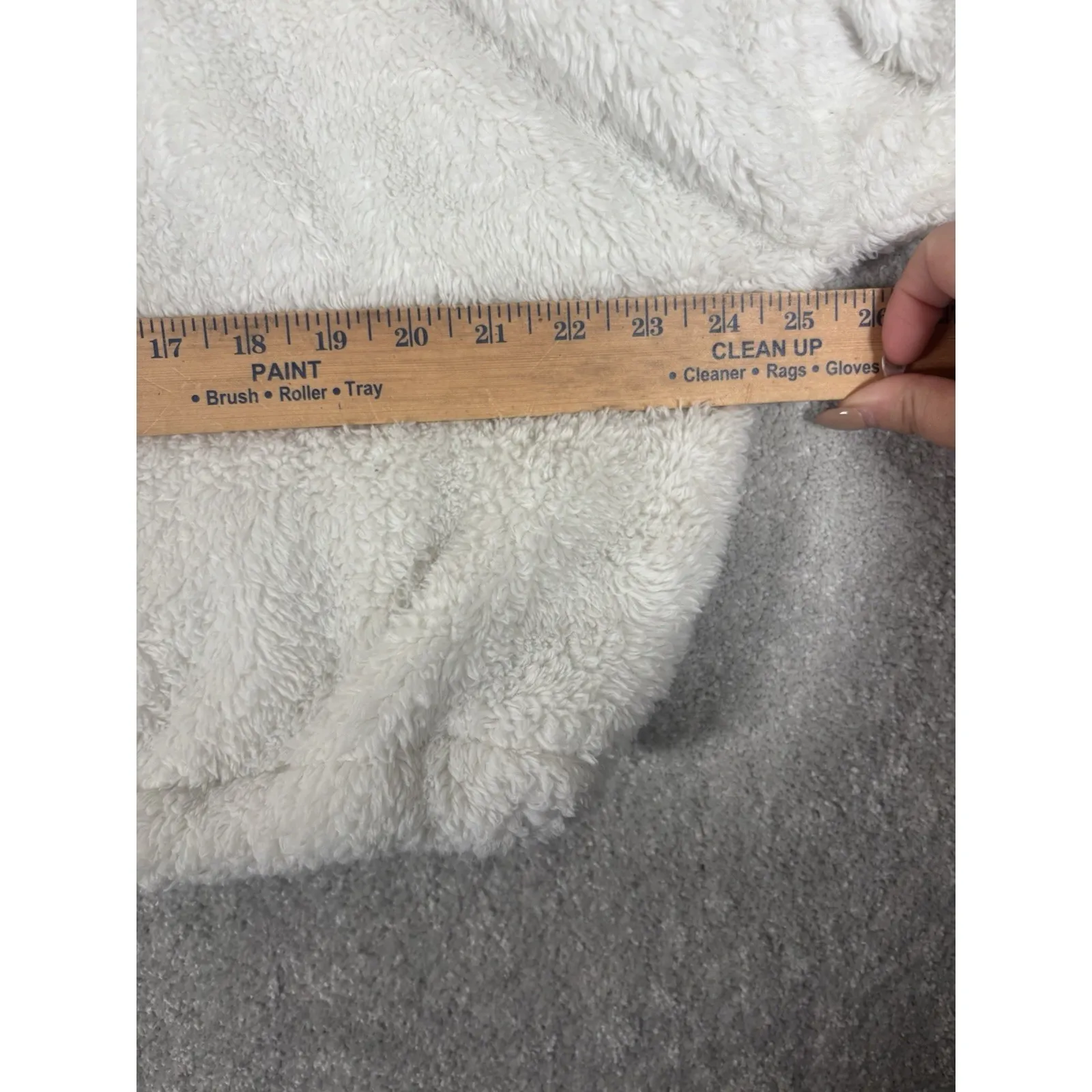 OFFLINE by Aerie Women's‎ Xl White Fleece Zip-Up Teddy Jacket Cropped * - Image 7