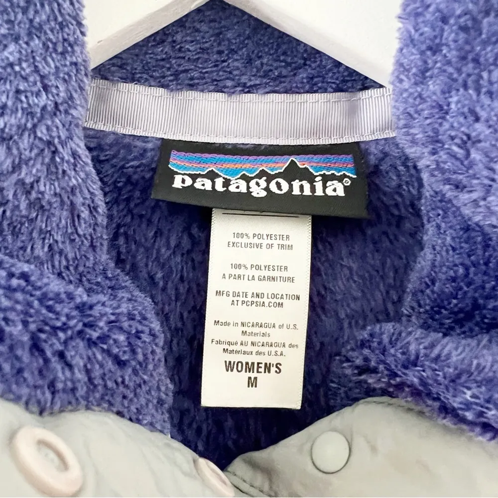 Patagonia Purple Snap-T Pullover Fleece Jacket Size Medium M Women's - Image 3