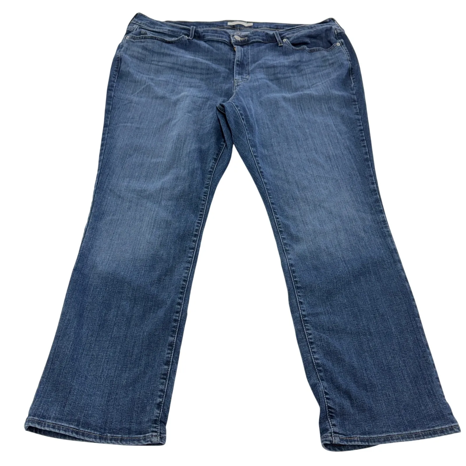 Levis Jeans Womens Size 24W Plus Size Blue Denim Classic Straight Leg - Image 2
