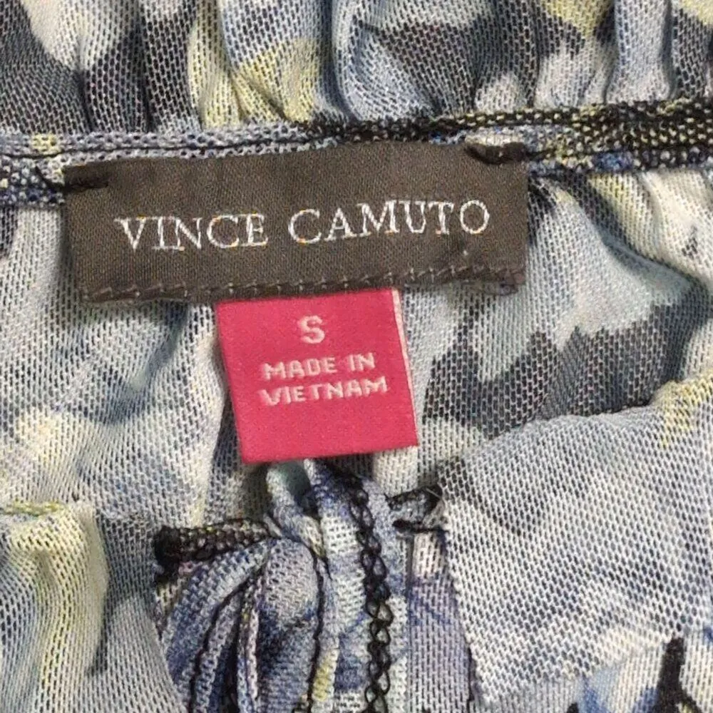 NWT Vince Camuto Sea Breeze Floral Ruffled Collar Tie Neck Blouse Size XS - Image 6