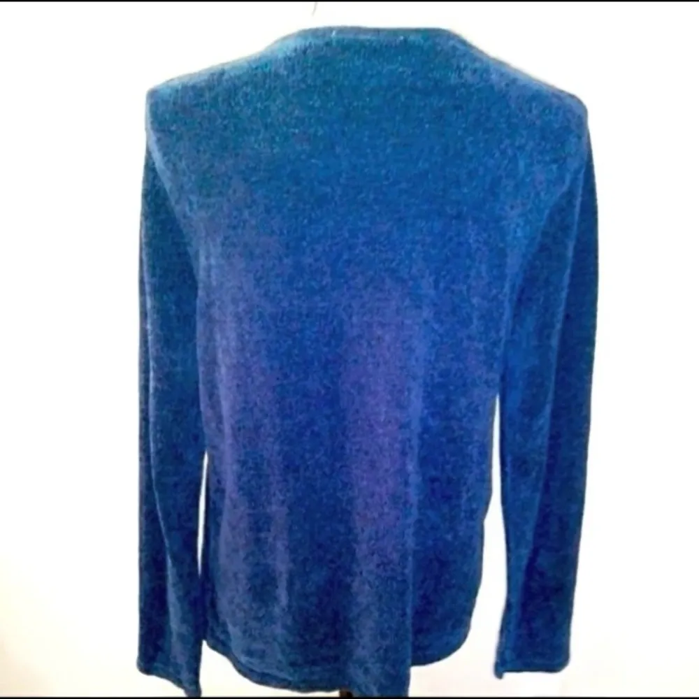 Erika navy blue super soft embroidered sweater - Image 2