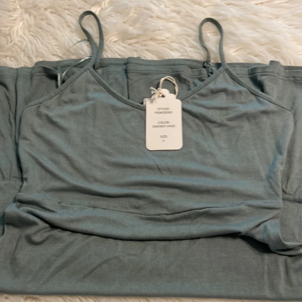 Pink Rose Dress size L length 34” bust 32” very soft with adjustable string - Image 10