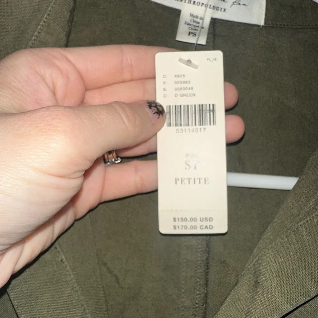 NWT Anthropologie Cloth & Stone Eryn Utility Shirtdress - Image 5