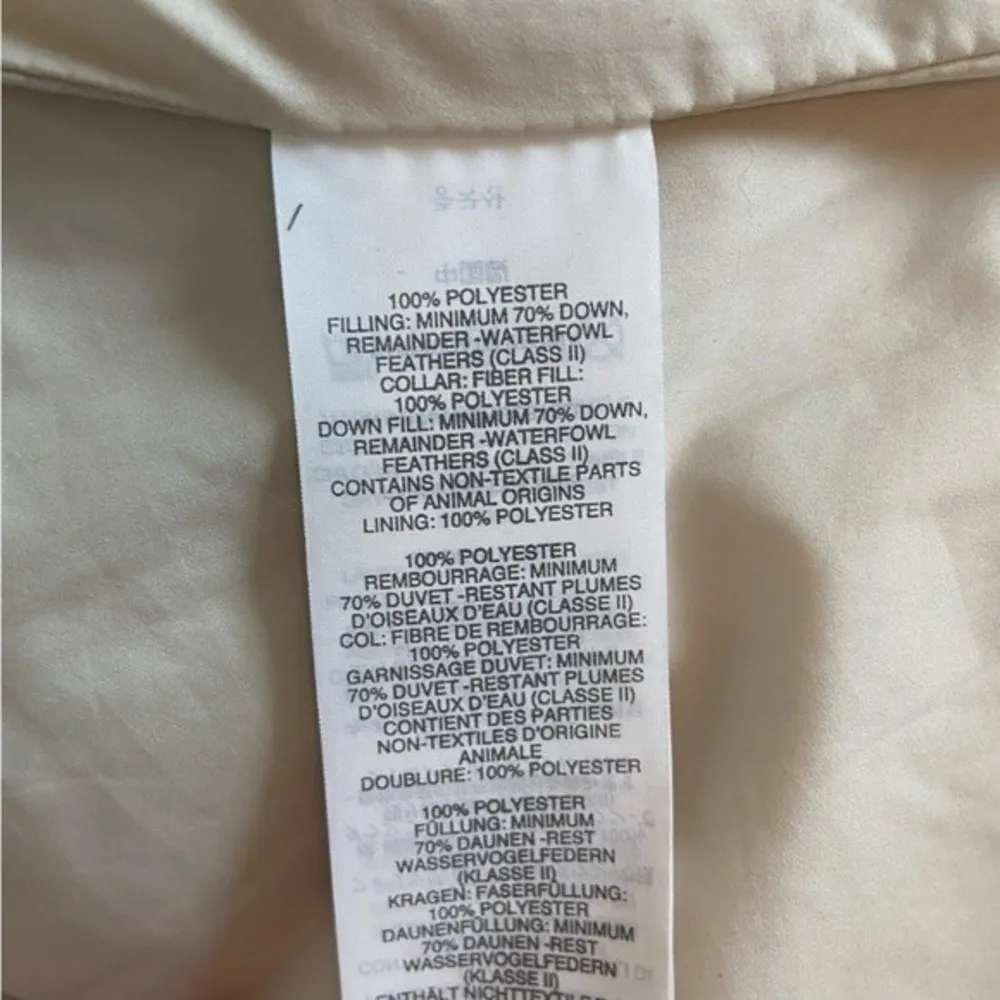 J Crew Cream Excursion Quilted Down Puffer Vest Size XS - Image 11