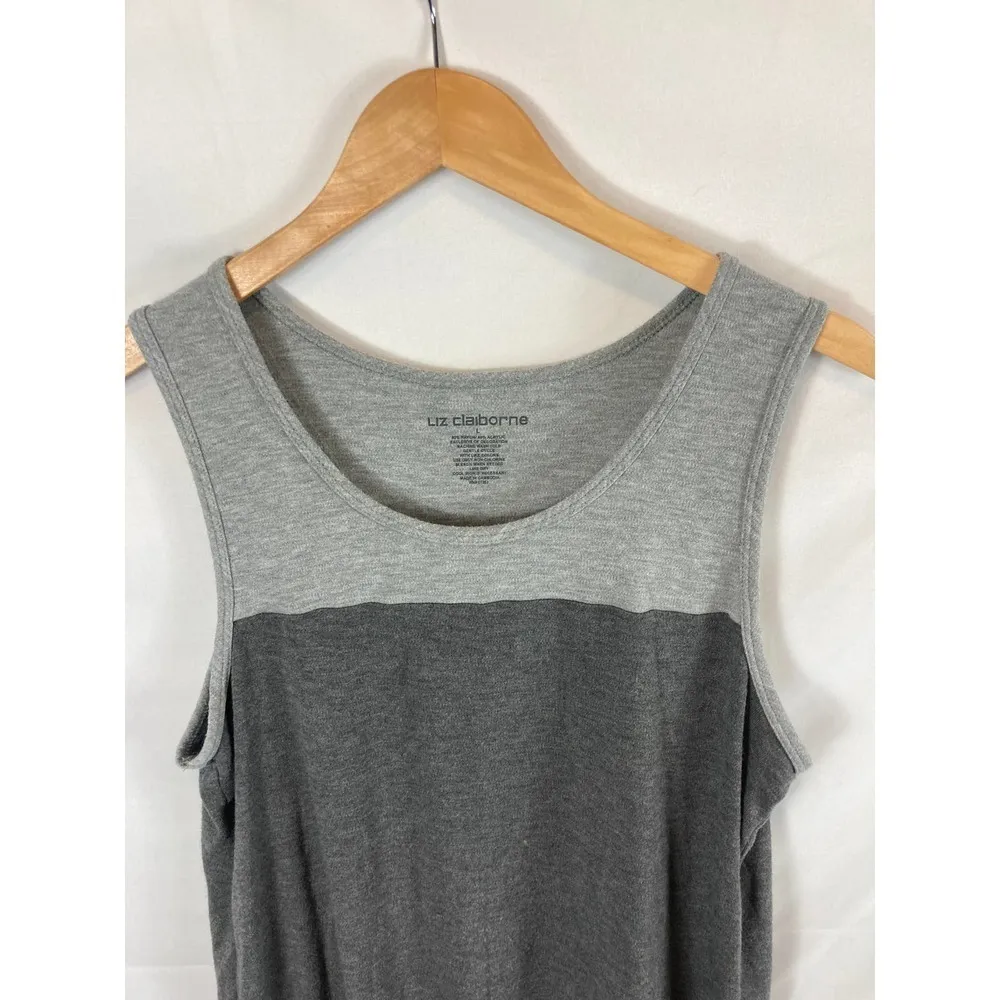 Liz Claiborne Two Toned Sleeveless Blouse Size Large - Image 3