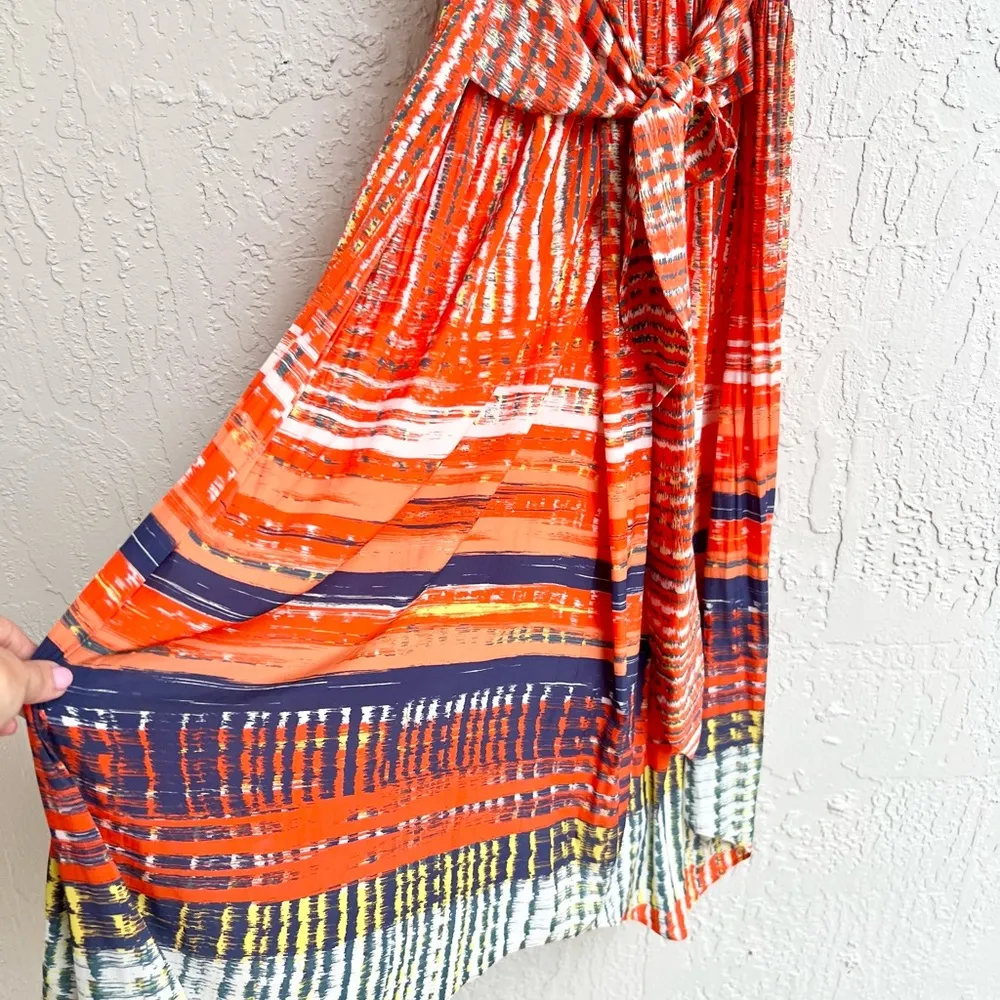 Ramy Brook Ella midi sleeveless dress geo pattern medium - Image 4