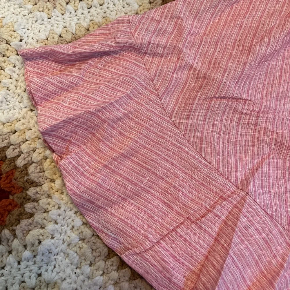 Cute Pink Striped Dress with Zipper on the Side NWT - Image 3