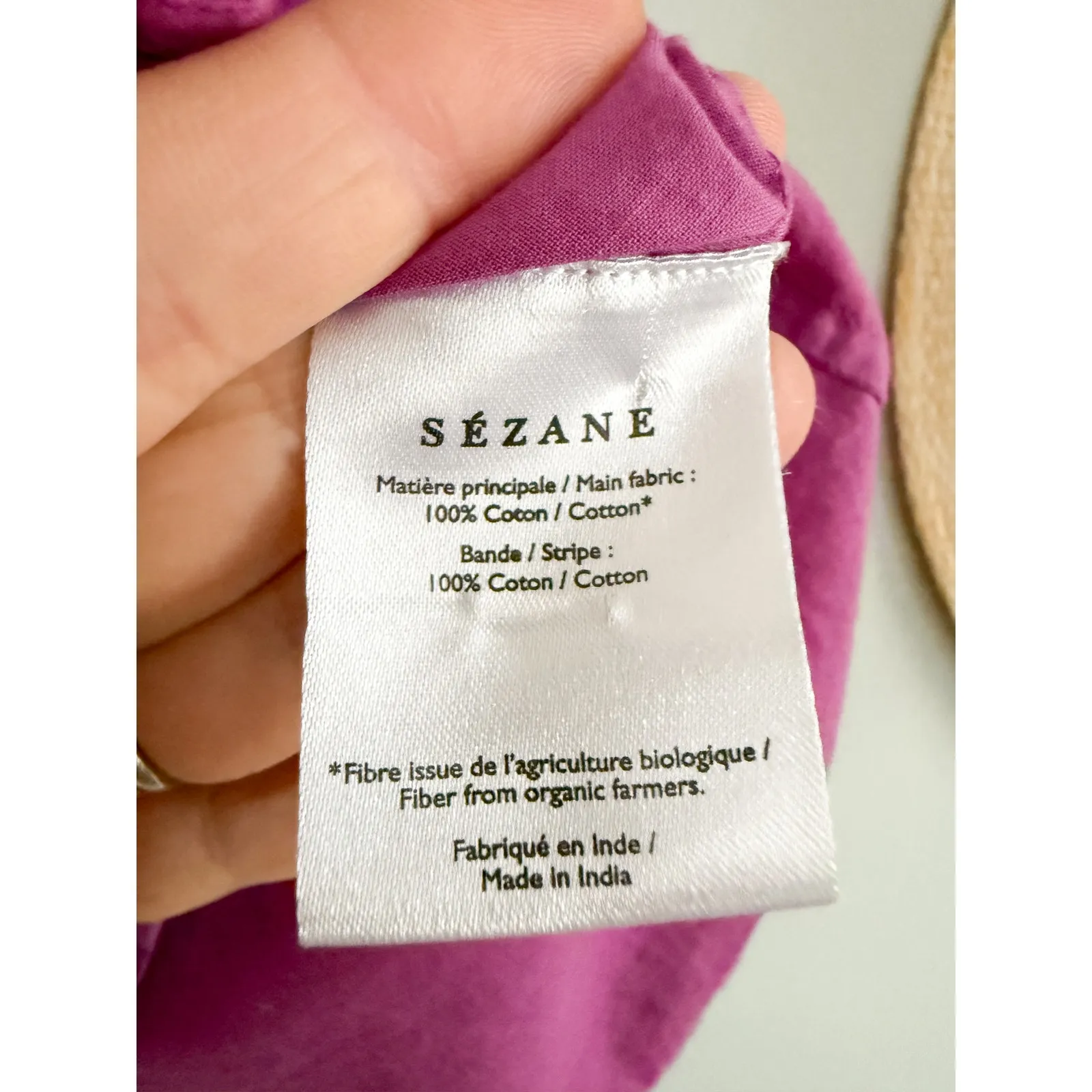 Sézane | Lexy Blouse Orchid Purple Lace Ruffle Cotton Top | Sz XS - Image 7