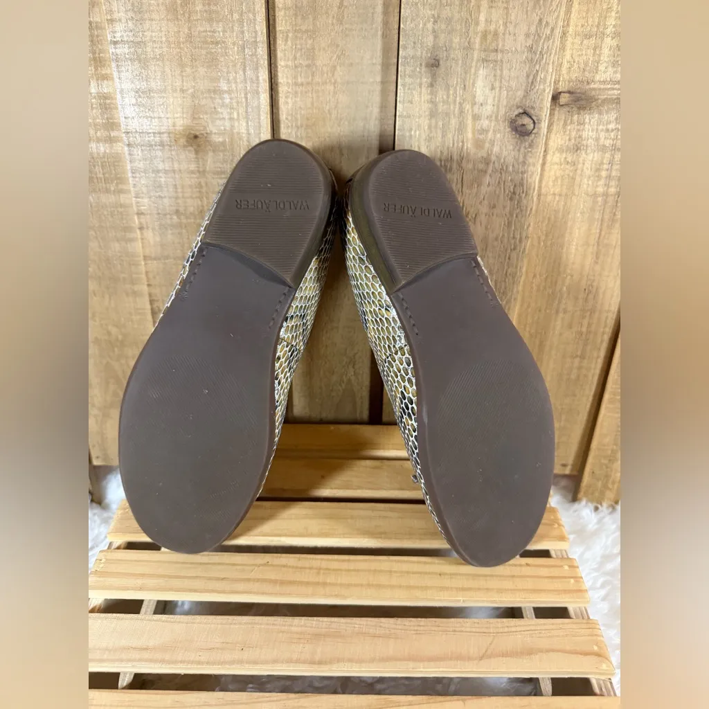 Waldlaufer Women’s Casual Slip On Flats Animal Snake Skin Print Weite H Sz 10 Brown - Image 6