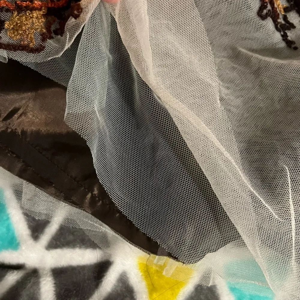 Floral tulle midi skirt- anthropology - Image 3