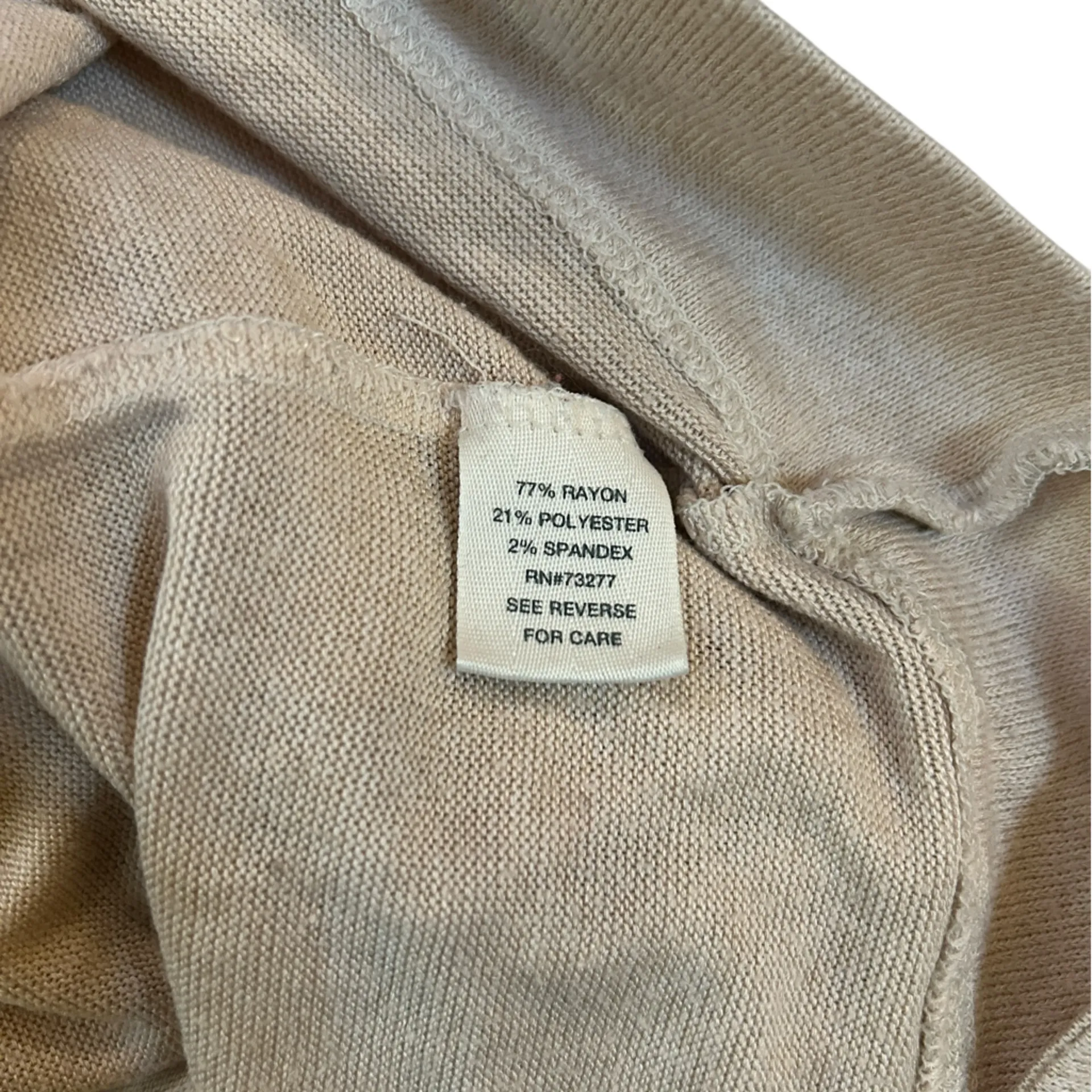 Mudd Envelope Back Blouse Beige Size L Lightweight Casual Top | Cozy Fall Styles - Image 10