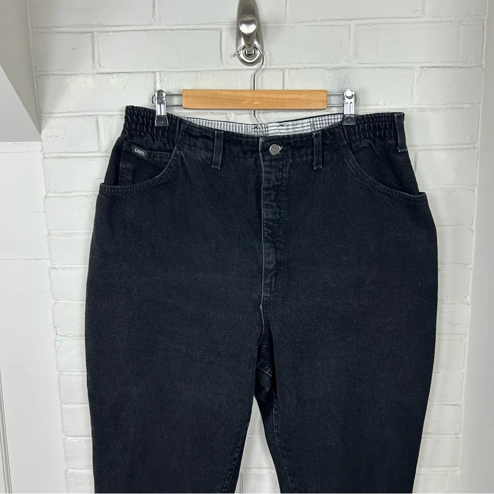 Lee Vintage Black Denim Mom Straight Jeans - Image 2