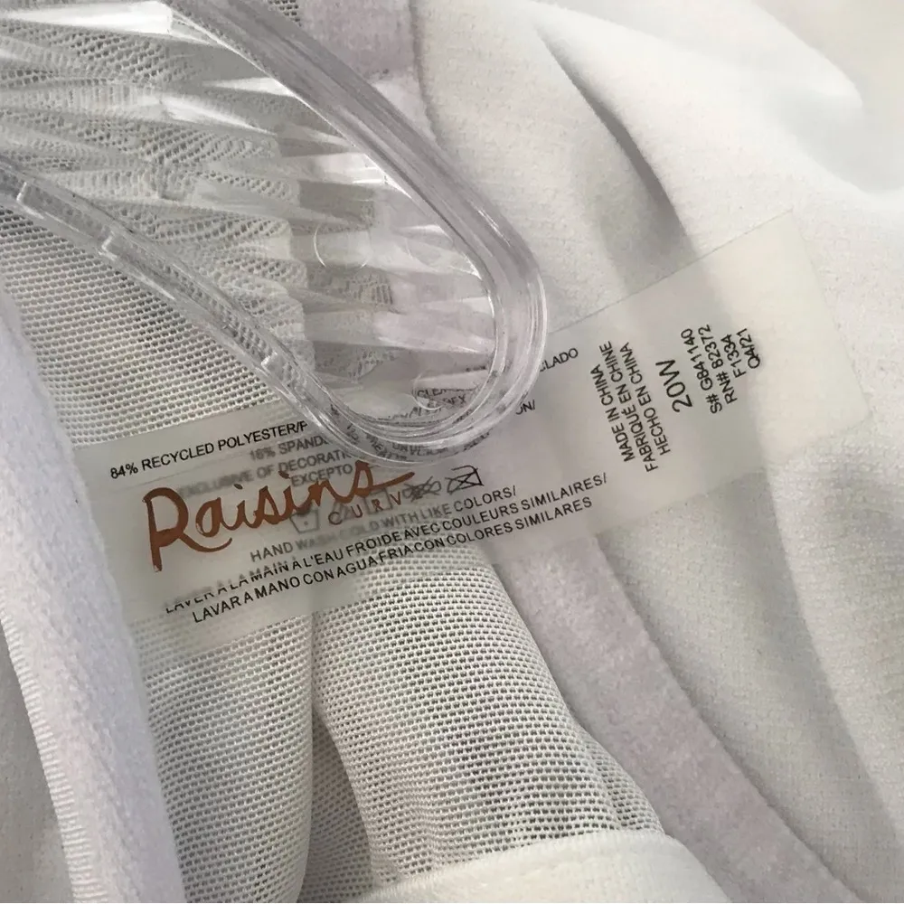 Raisins swimwear tankini top underwire women plus size 20W - Image 6