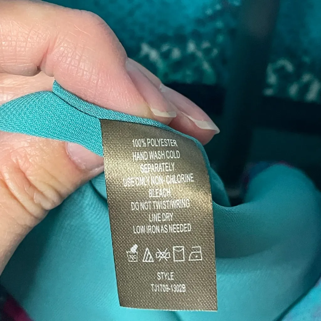 Charlie Jade Short teal and pink snakeskin dress size‎ MEDIUM - Image 8