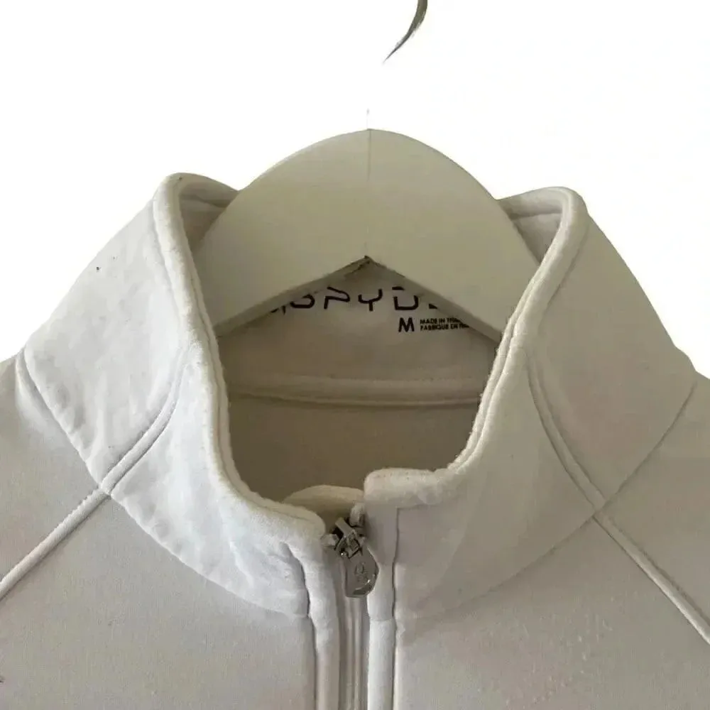 Spyder White Medium Women SAVONA HALF ZIP T- NECK Long Sleeves Top #1018 - Image 6