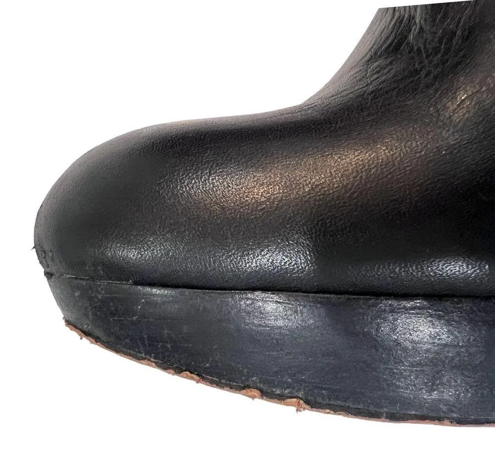 Vince Camuto Quilted Leather Black Platform Stiletto Booties Women 8.5 Bikercore - Image 12