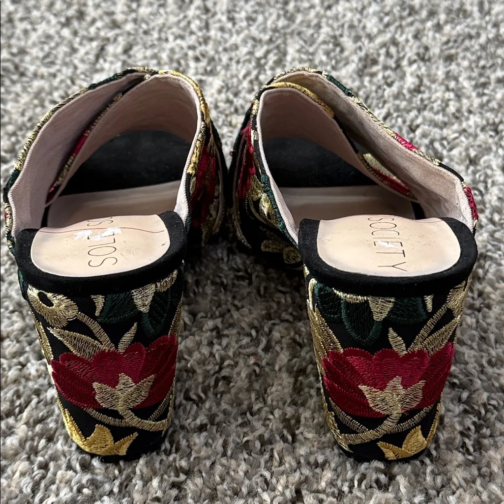 Sole Society Floral Embroidered Mules - Image 6