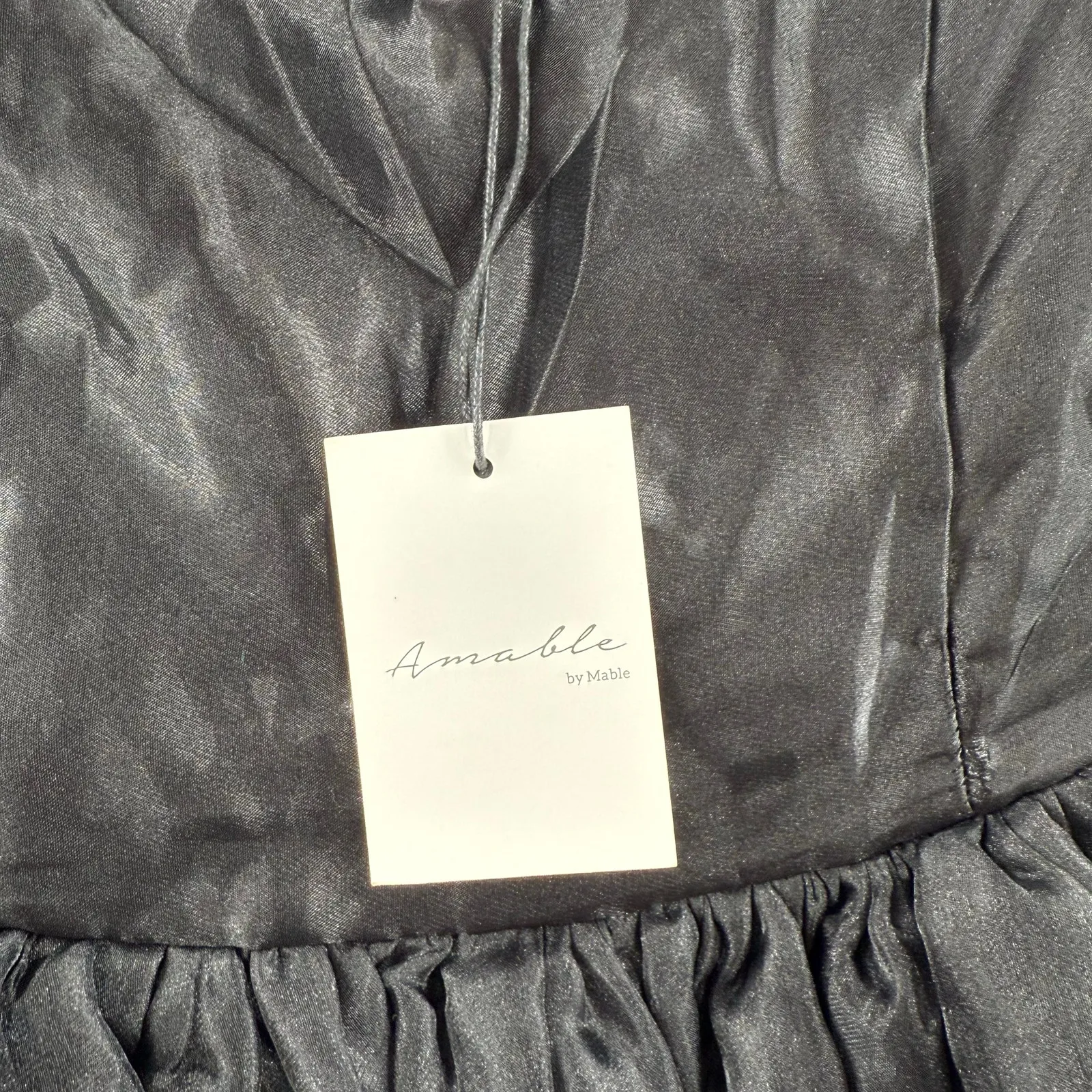 AMABLE BY MABLE Dress SZ Small NWT Black Babydoll Puff Cocktail Holiday Evening - Image 5