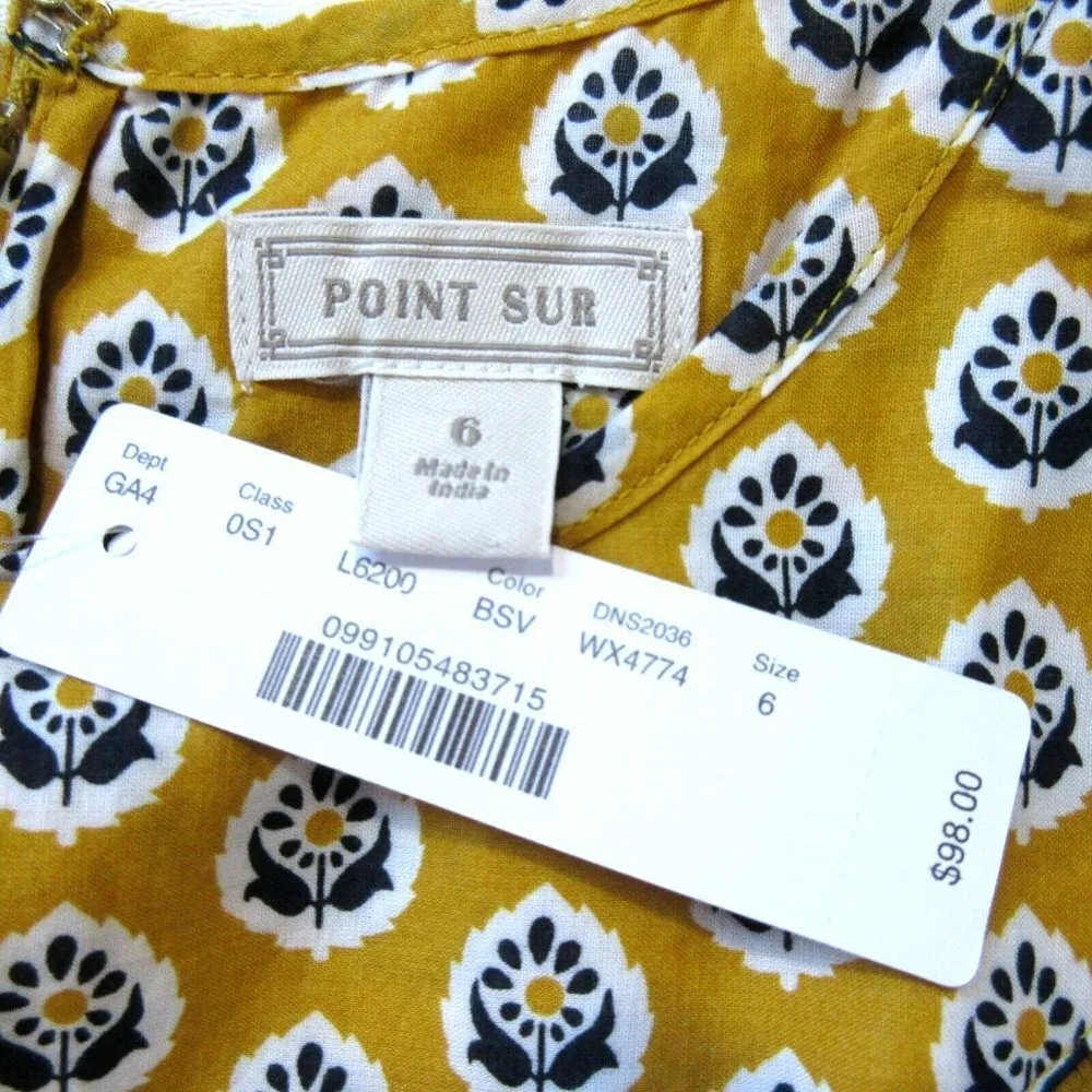 NWT J.Crew Point Sur Summer Paisley Romper in Sweet Violet Mustard Floral 6 - Image 4