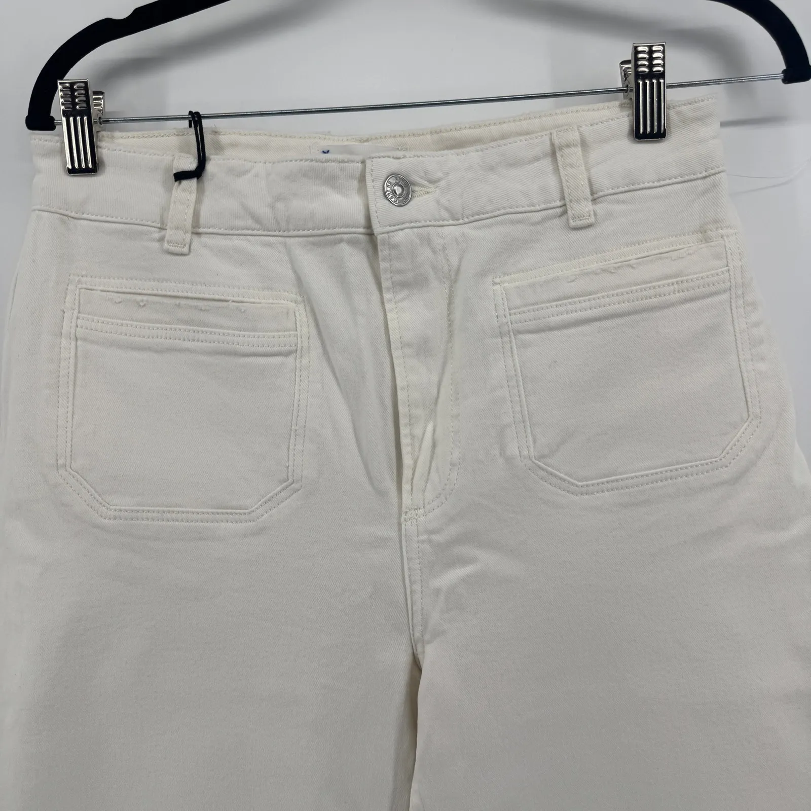 Paige Harper Ankle With Vintage Set in pockets Sz29 NWT Wide Leg High Rise White - Image 5