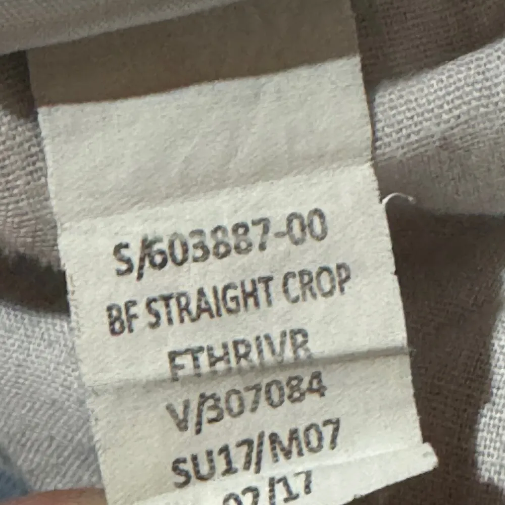 Old Navy SZ 0R Boyfriend Straight Crop Jeans Stretch Whiskered Low-Rise Blue - Image 9