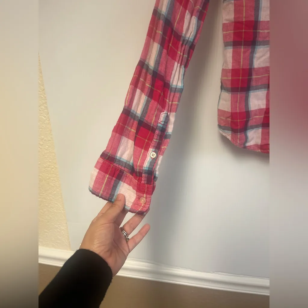 Gilly Hicks Flannel, Sydney‎ button down long sleeve shirt size M super soft - Image 3