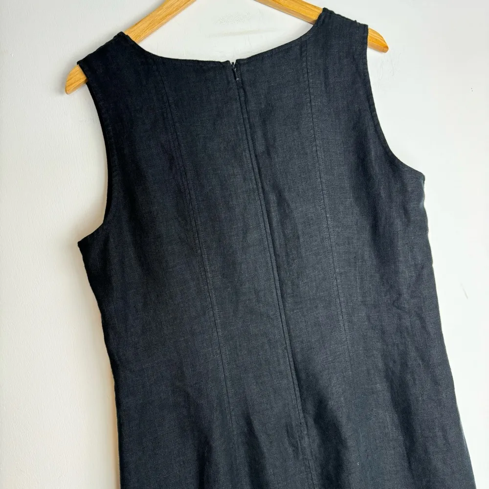 Talbots Irish Linen Maxi Dress Sz 14 Sleeveless Pleated Lagenlook - Image 12