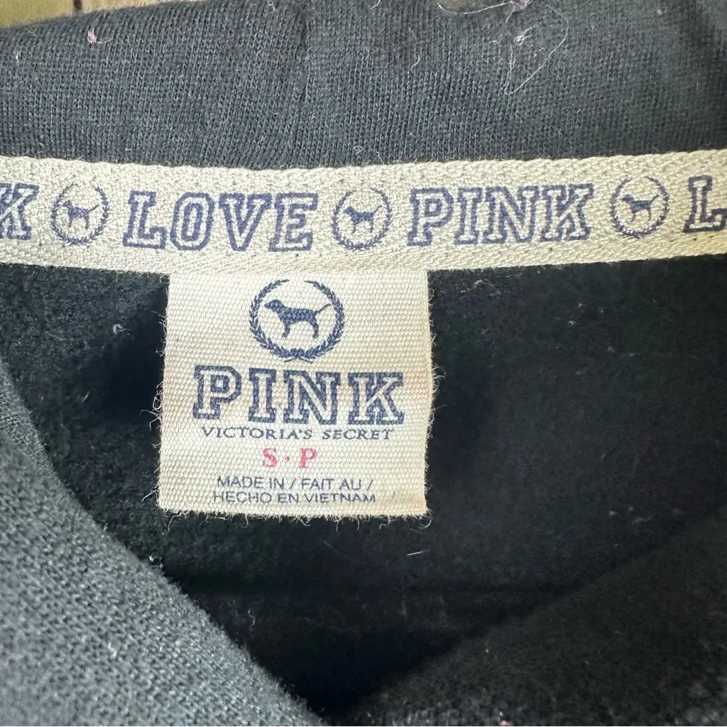 PINK Victoria's Secret Black Hoodie - Image 3