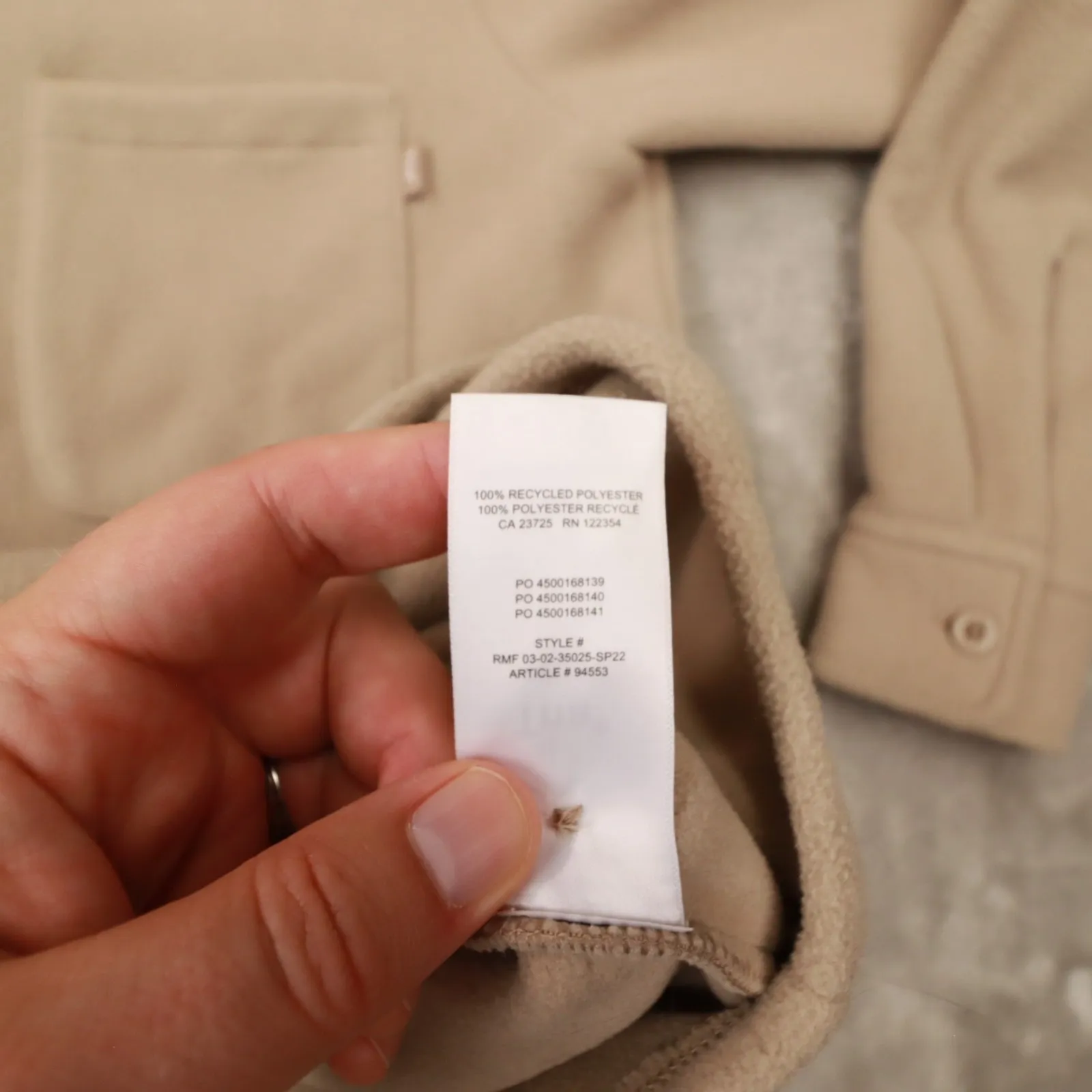 TNA Aritzia Beige Tan‎ Polar Shirt Jacket size XS Cozy Winter Outdoor - Image 8